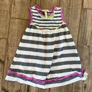 Size 4 Matilda Jane gray and white stripe with purple accent